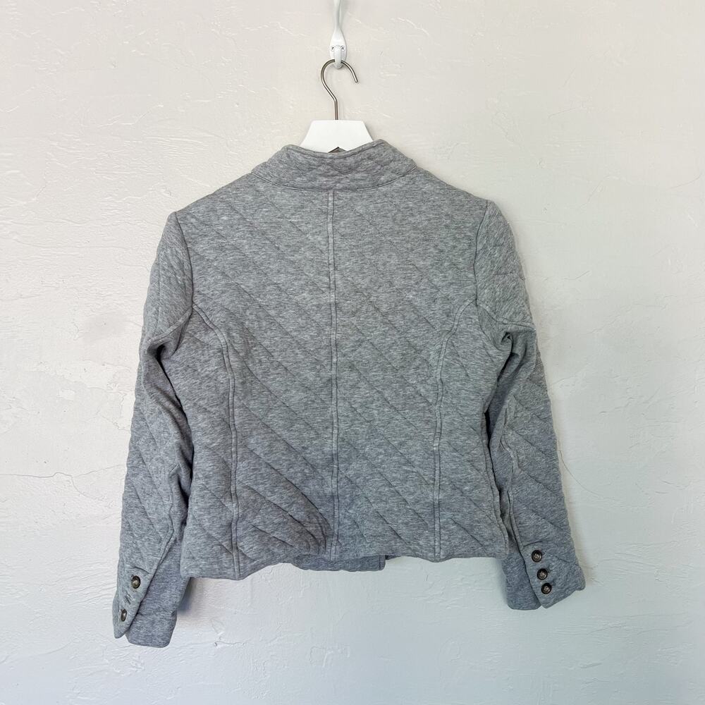 CAbi 3182 Gray Quilted Double Breasted Jacket Medium - Picture 5 of 6